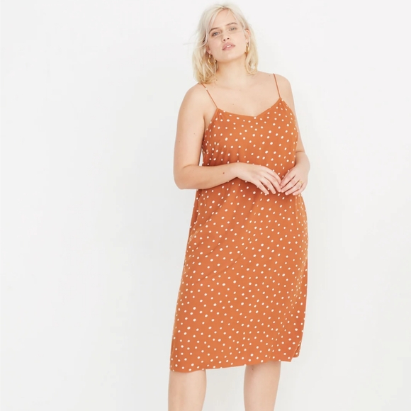 Madewell Slip Dress In Inkspot Dots Sz.12 NWT - Picture 1 of 7